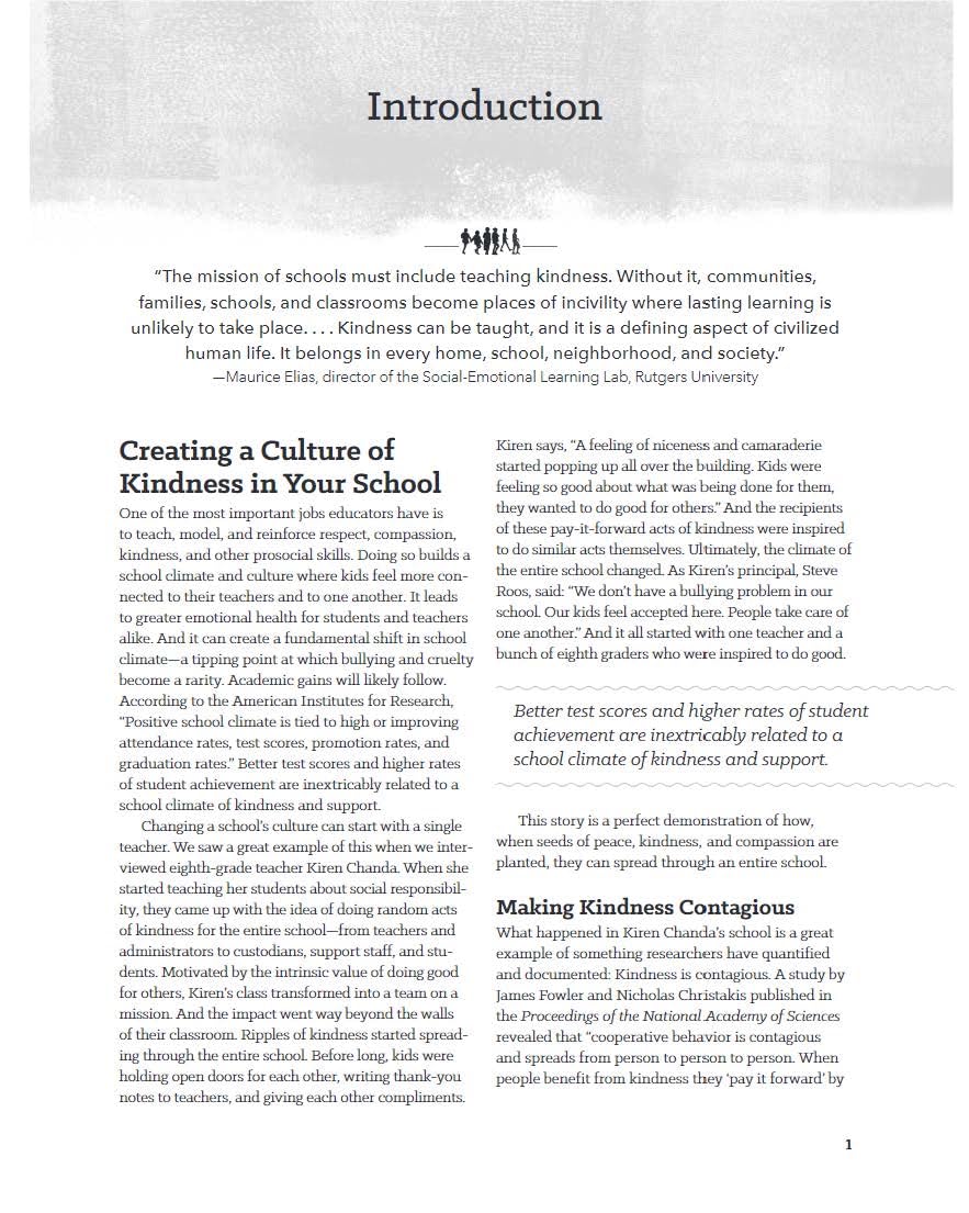 Create A Culture Of Kindness In Middle School: 48 Characterbuilding Lessons To Foster Respect And Prevent Bullying (Free Spirit