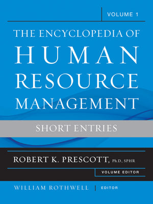 The Encyclopedia of Human Resource Management, Volume 1: Short Entries,Used