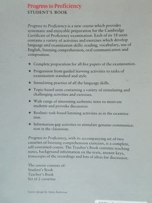 Progress to Proficiency Std Book,Used