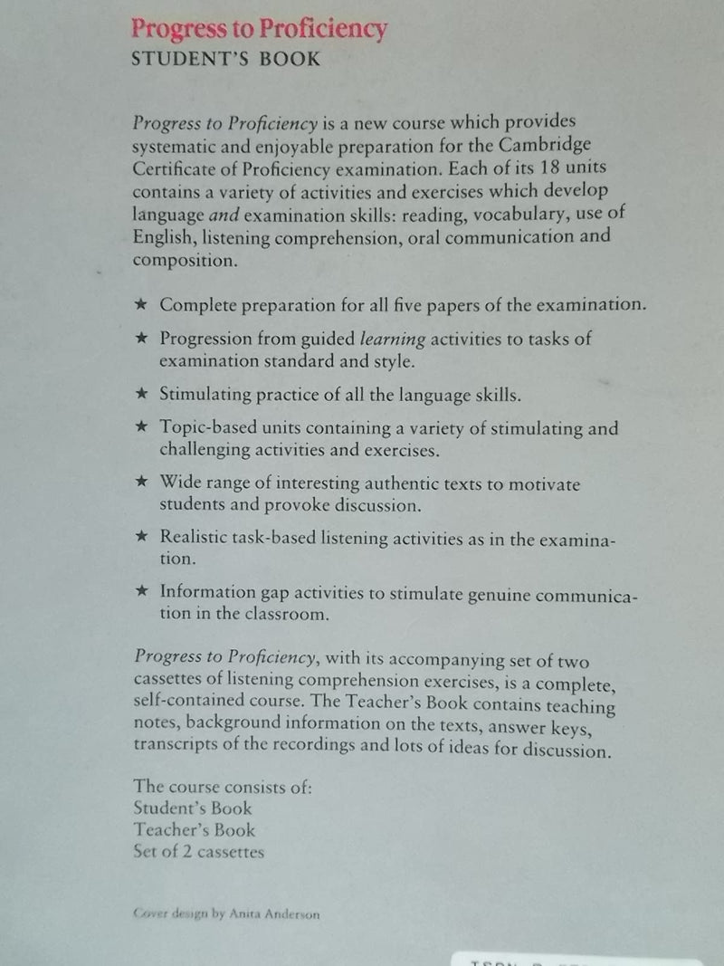 Progress to Proficiency Std Book,Used
