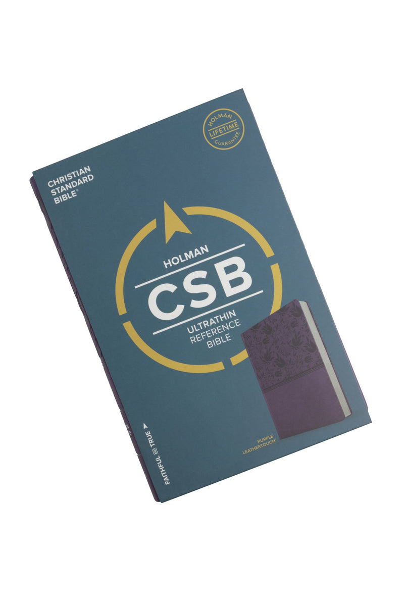 CSB Ultrathin Reference Bible, Purple LeatherTouch,Used