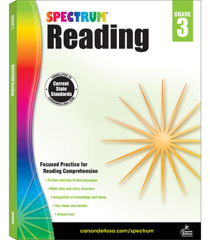 Spectrum Reading Comprehension Grade 3 Workbook, Ages 8 to 9, Third Grade Reading Comprehension Workbook, Fiction and Nonfiction,Used
