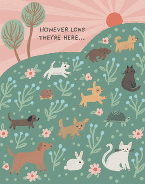 Love Muchly Greeting Cards: Pet Sympathy  However Long TheyRe Here (Pack Of 6)