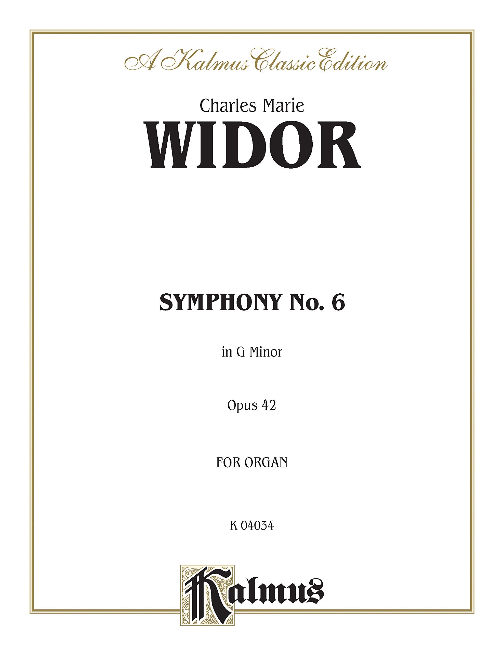 Symphony No. 6 in G Minor, Op. 42: Sheet (Kalmus Edition),Used
