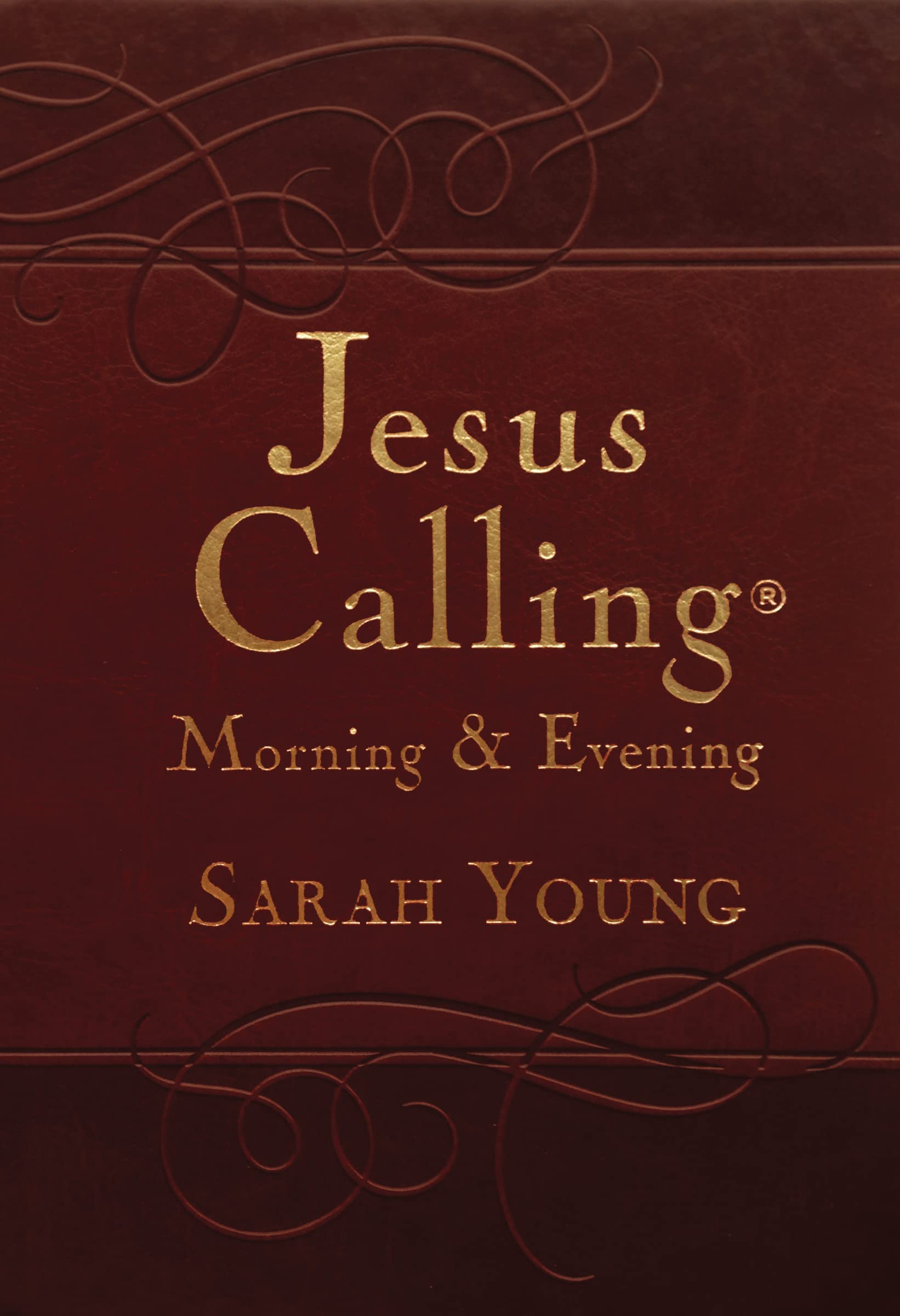 Jesus Calling Morning And Evening, Brown Leathersoft Hardcover, With Scripture References: Yearlong Guide To Inner Peace And Spi,New