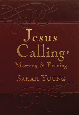 Jesus Calling Morning And Evening, Brown Leathersoft Hardcover, With Scripture References: Yearlong Guide To Inner Peace And Spi,New