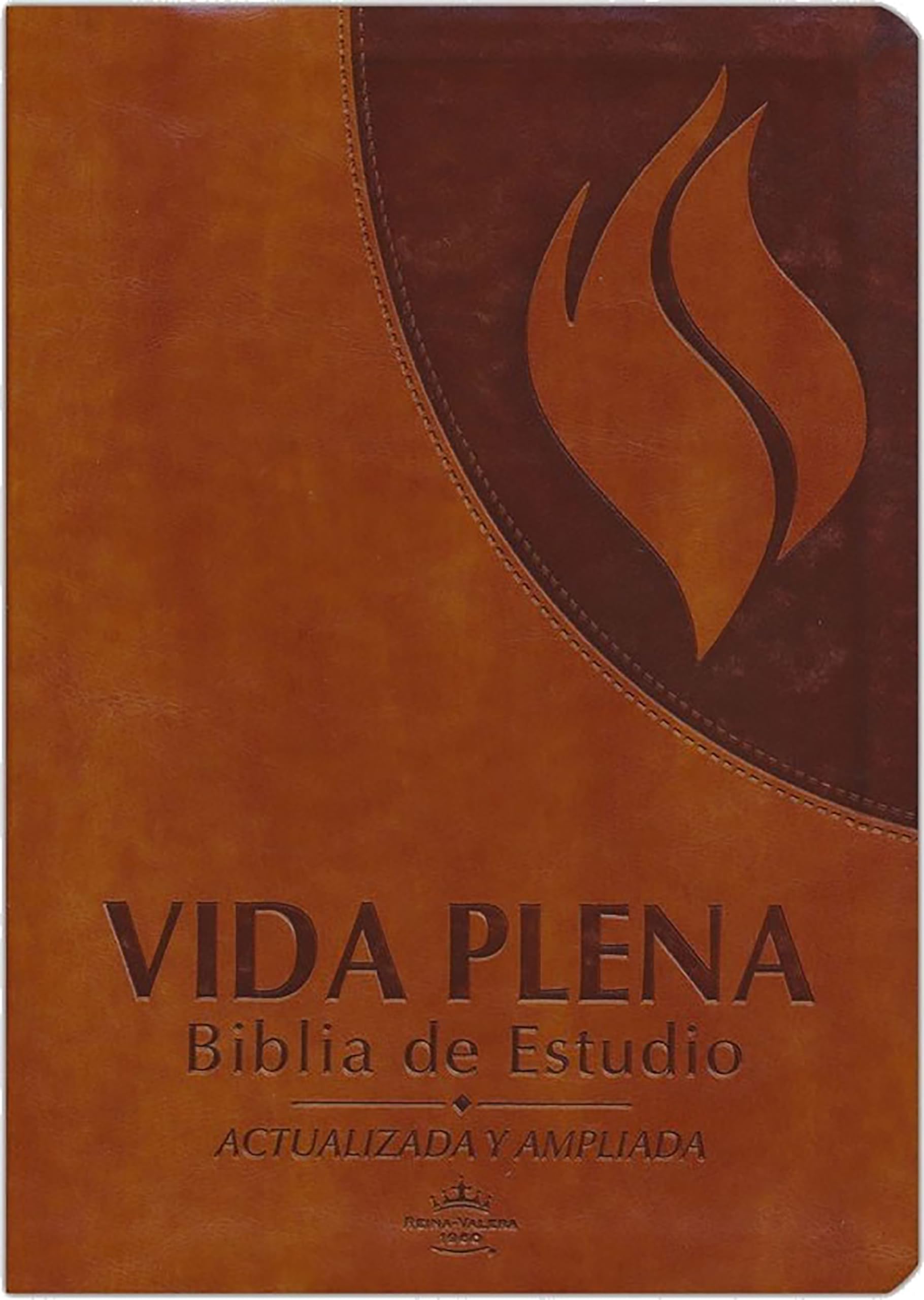 RVR 1960 Vida Plena Biblia de Estudio imitacin marrn con ndice / Fire Bible B rown Imitation Leather with Index (Spanish E,Used