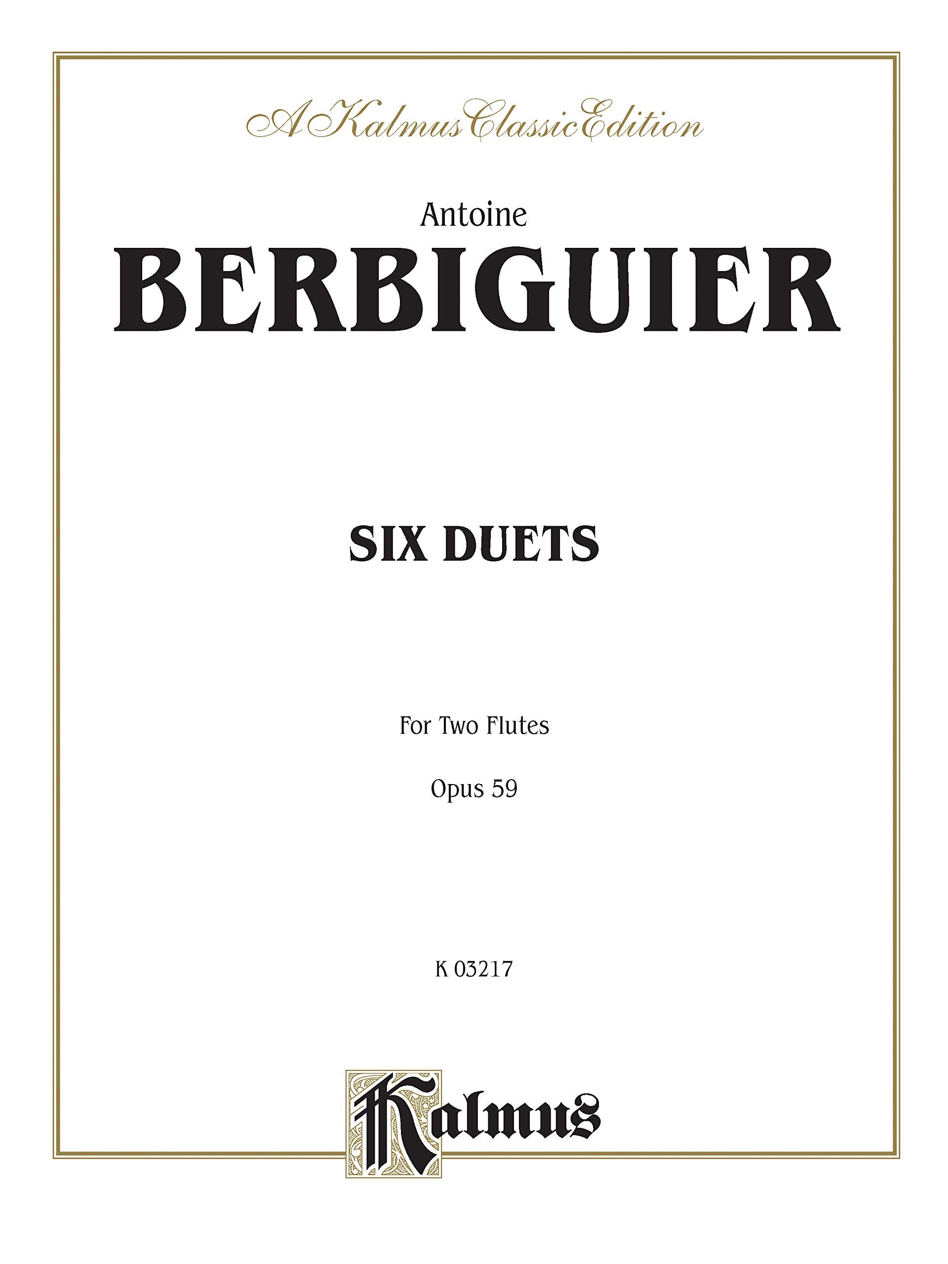 Six Duets, Op. 59 (Kalmus Edition),Used