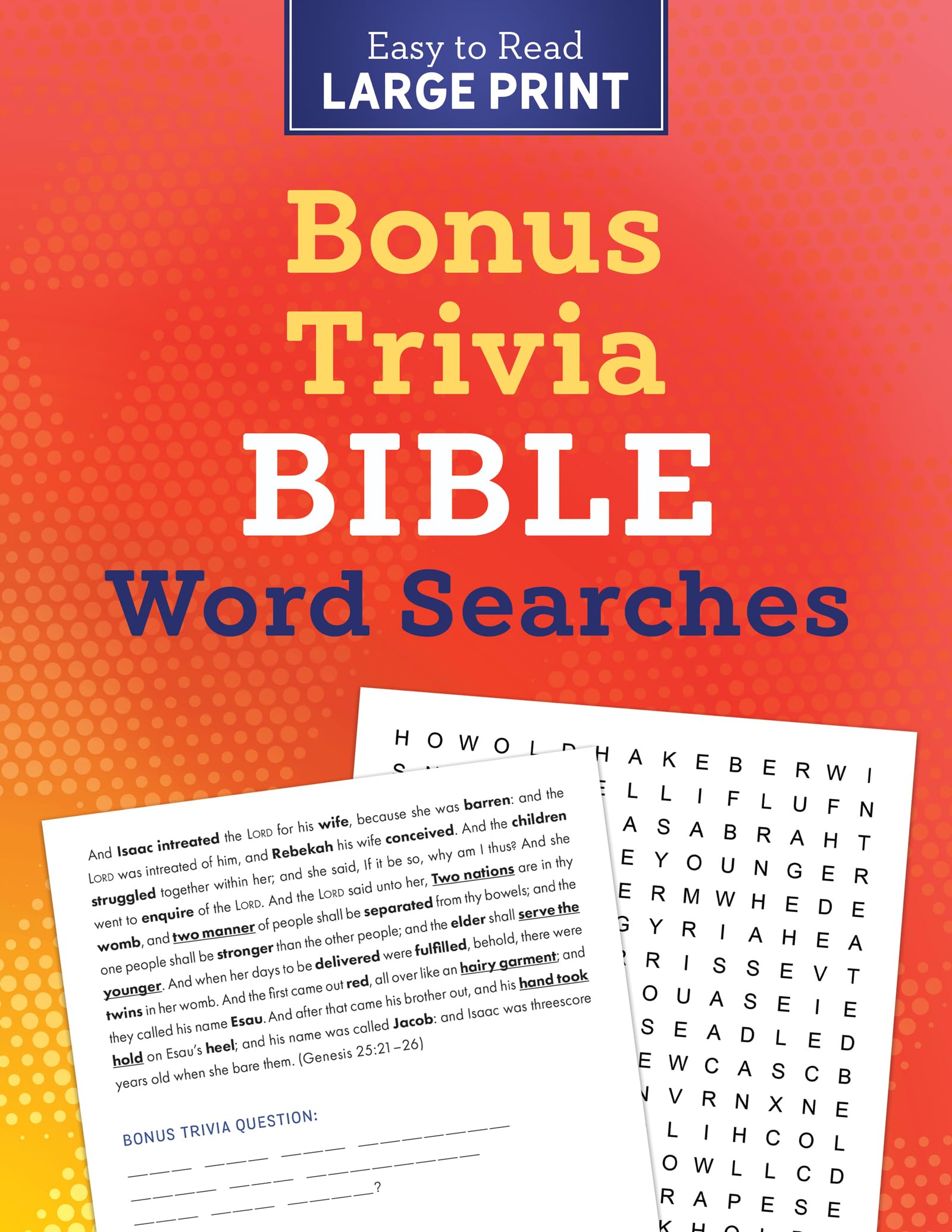 Bonus Trivia Bible Word Searches Large Print,New