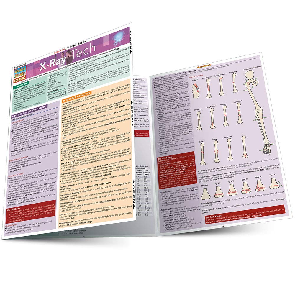 XRay Tech QuickStudy Laminated Reference Guide (QuickStudy Academic),Used