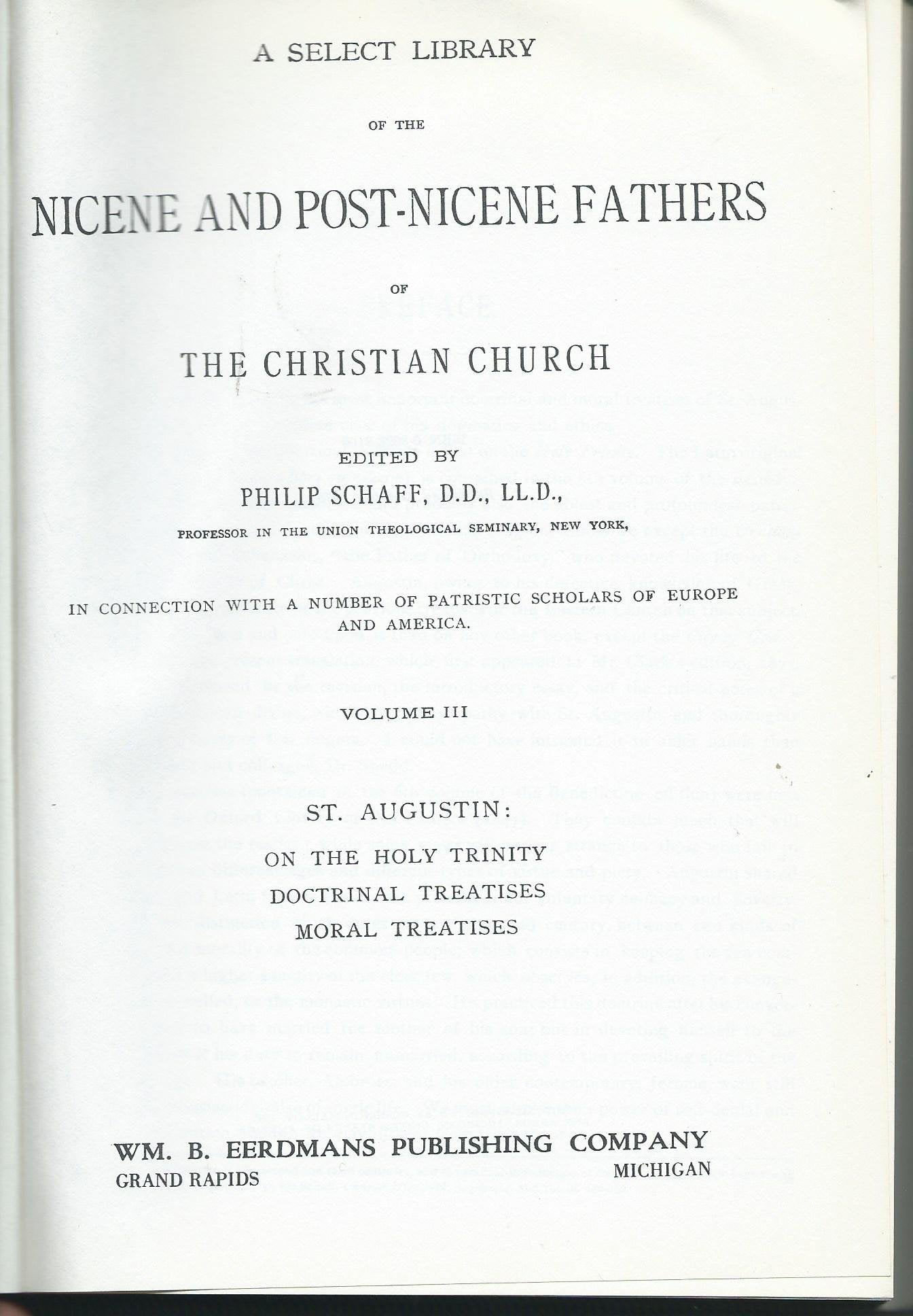 A Select Library Of The Nicene And Postnicene Fathers Of The Christian Church, Nicene And Post Nicene Fathers, Vol. 3: On The H-new,New