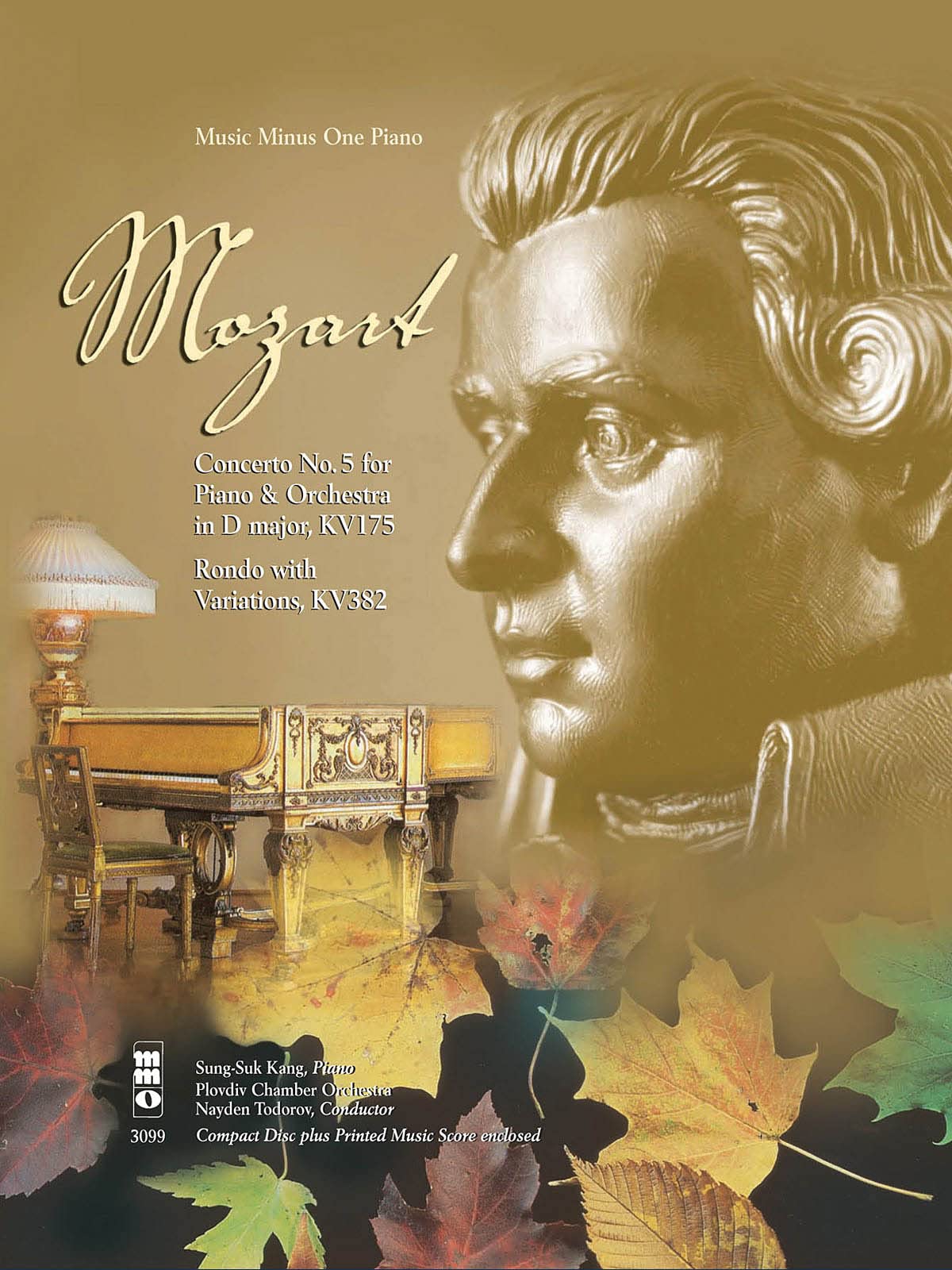 Mozart  Concerto No. 5 in D Major, KV175 & Rondo with Variations, KV382: Music Minus One Piano Deluxe 2CD Set,Used