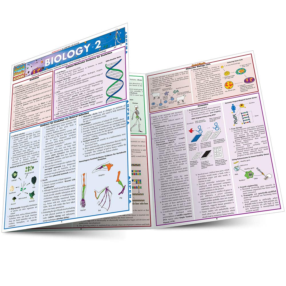 Biology 2 QuickStudy Laminated Reference Guide (QuickStudy Academic),New