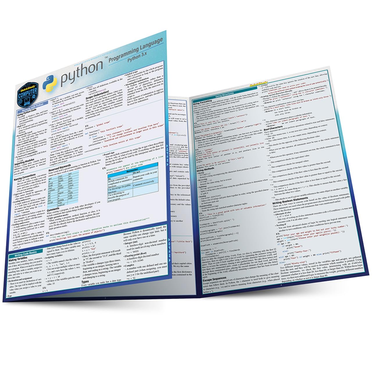 Python Standard Library: a QuickStudy Laminated Reference Guide (QuickStudy Computer),New