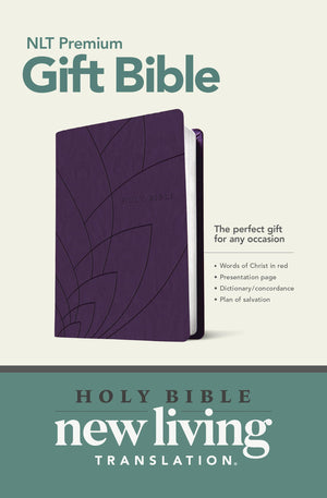 Premium Gift Bible NLT (LeatherLike, Purple Petals, Red Letter),Used