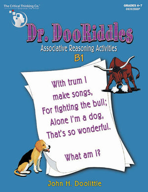 Dr. DooRiddles B1 Workbook  Associative Reasoning Activities (Grades 47),New