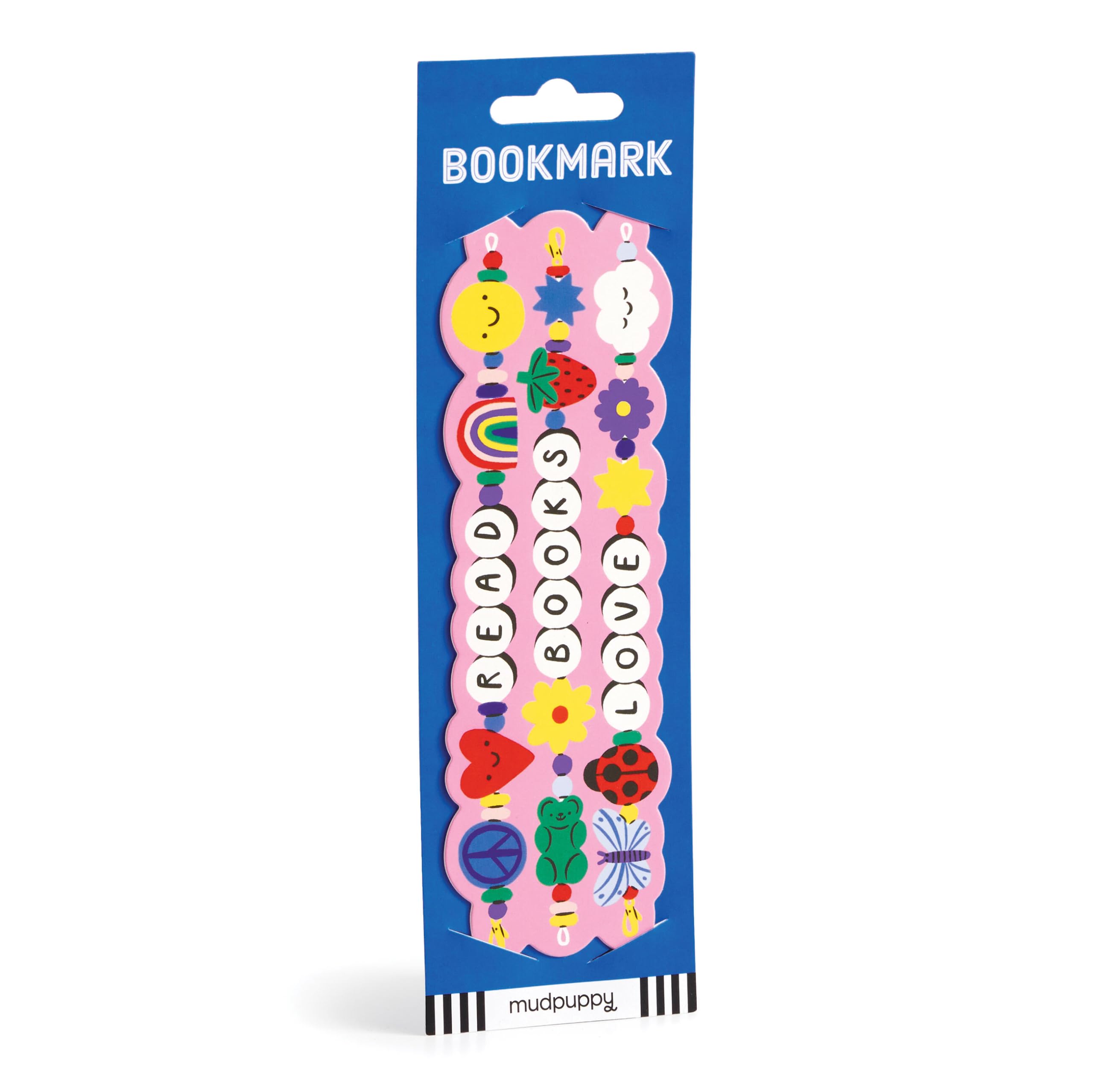 Mudpuppy Friendship  Paper Bookmark Featuring Friendship Bracelet Artwork For Readers Of All Ages