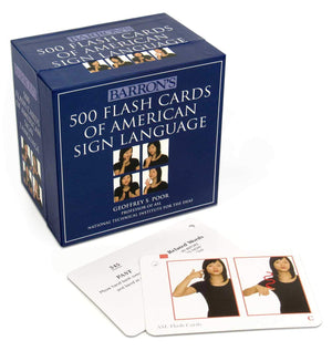 500 Flash Cards Of American Sign Language,Used