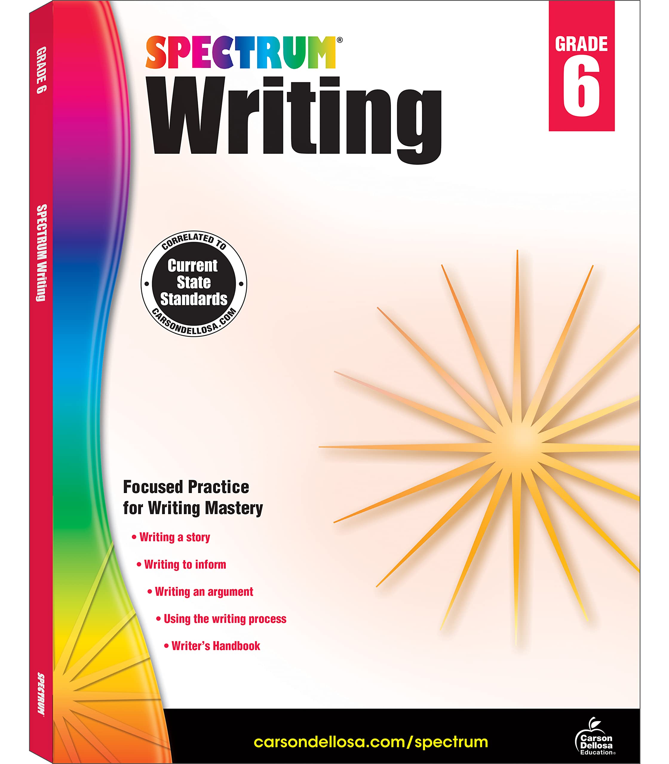 Spectrum Grade 6 Writing Workbook, Learn to Write a Story, to Inform, an Argument, Handwriting Practice for Kids 1112, Classroo,Used
