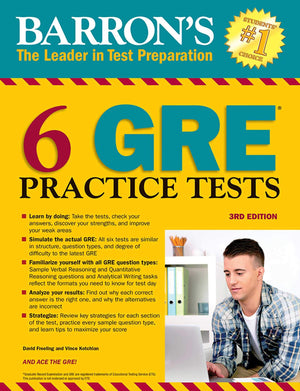 6 GRE Practice Tests (Barron's Test Prep),Used
