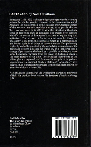 Santayana (Thinkers of Our Time),Used