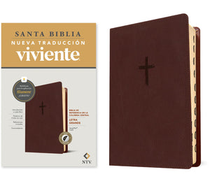 Biblia De Referencia En La Columna Central Ntv, Letra Grande Con Filament (Sentipiel, Caf, ndice, Letra Roja) (Spanish Edition)