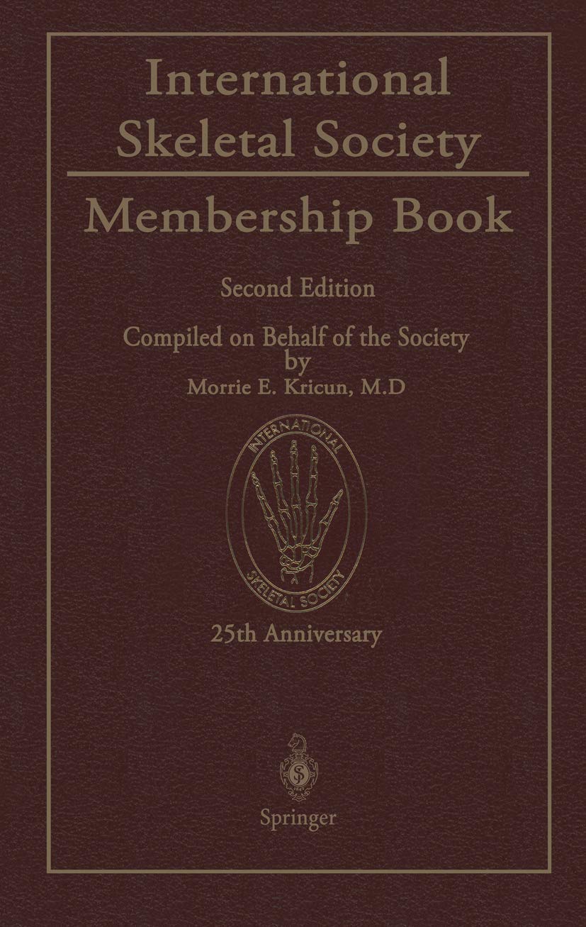 International Skeletal Society Membership Book,Used