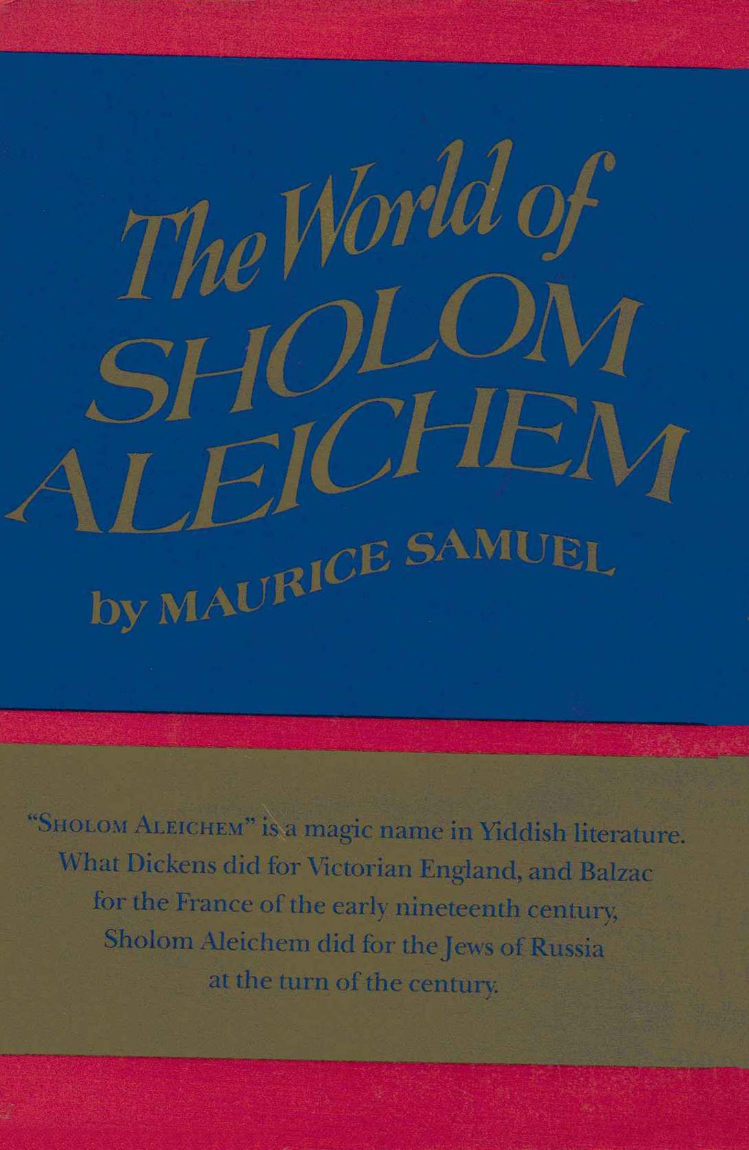 The World of Sholom Aleichem,Used