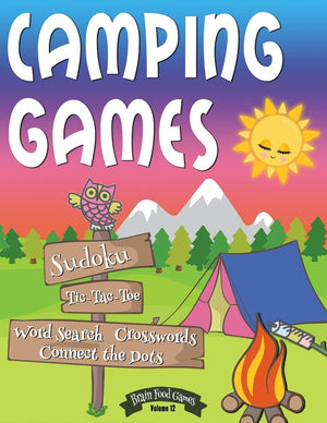 Camping Games: Sudoku, Word Search, Crossword Puzzles, Tic Tac Toe and Connect the Dots,Used