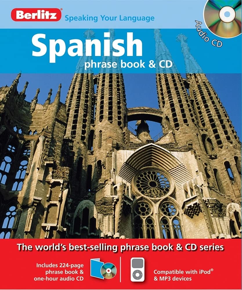 Berlitz Spanish Phrase Book & CD,Used