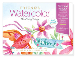 Watercolor The Easy Way PaintYourOwn Watercolor Cards Friends: Notecard Paint Kit With Paint And Brush Included