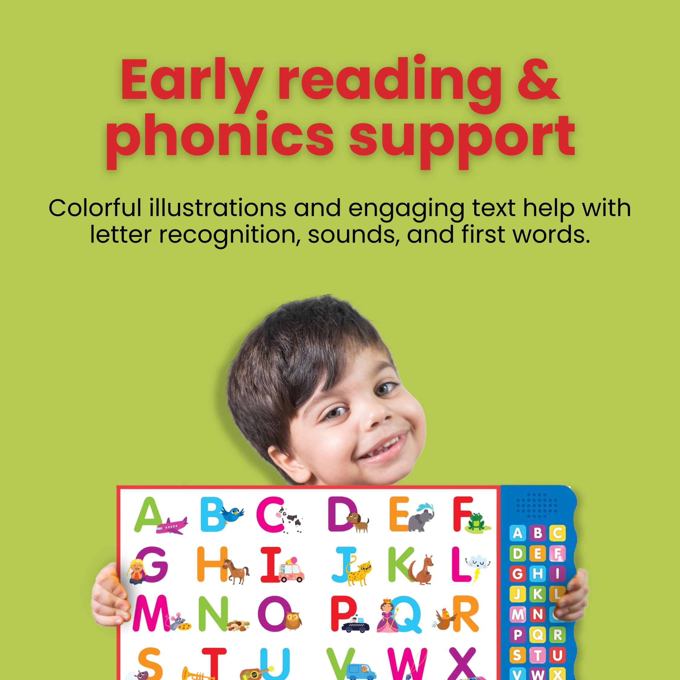 Lets Learn ABCs - Interactive Toddler Sound Book with 27 Buttons  Tracing, Alphabet Song, Childrens Board Book  Learn Letters & First Words  Fun Learning Activities for Boys & Girls-New