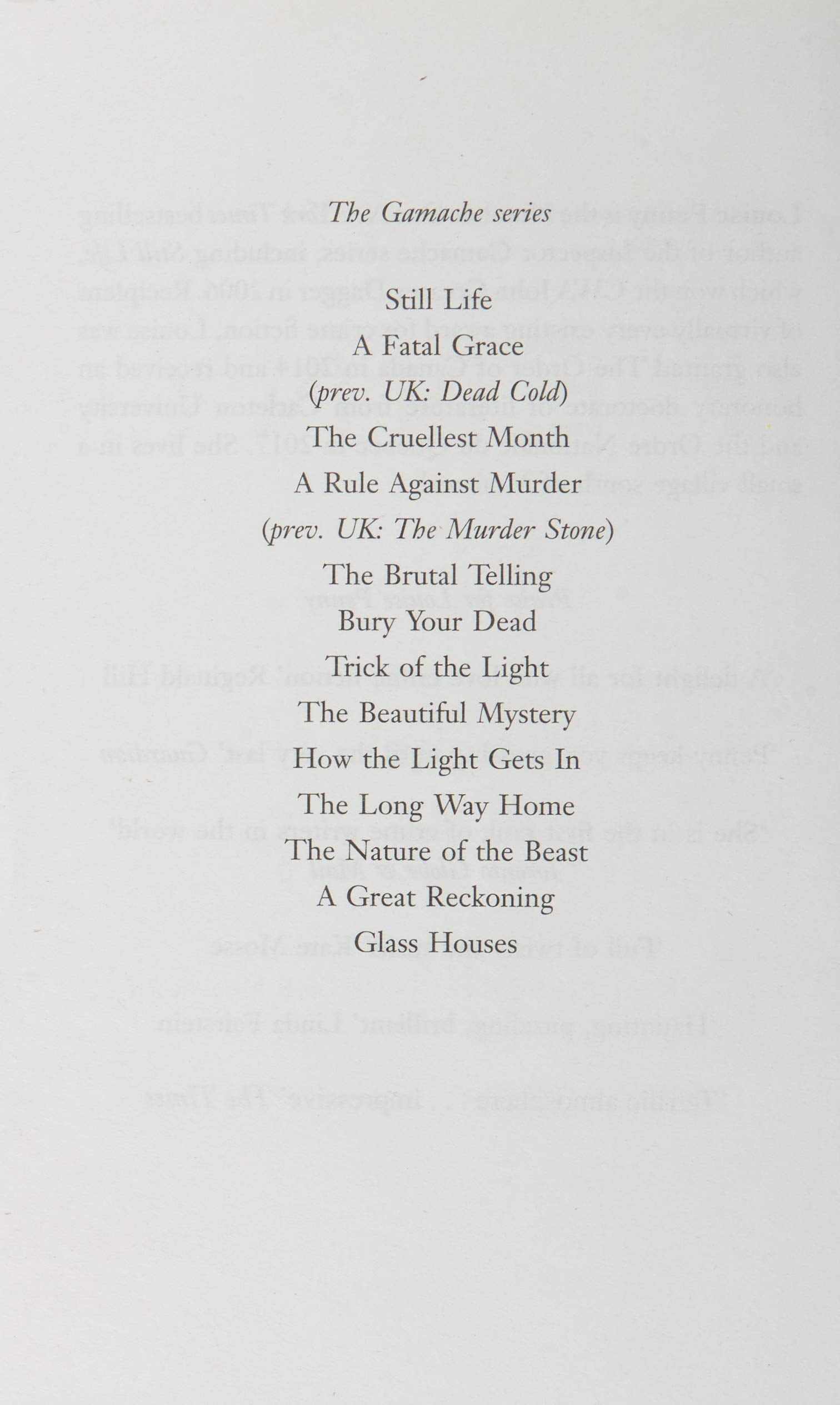 The Cruellest Month,New