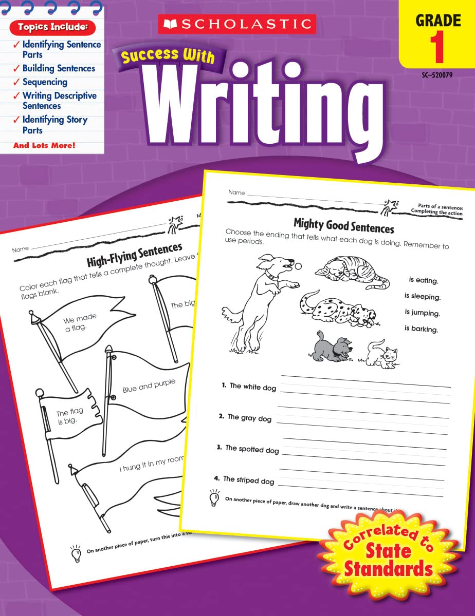 Scholastic Success With Writing: Grade 1 Workbook-Like New Condition