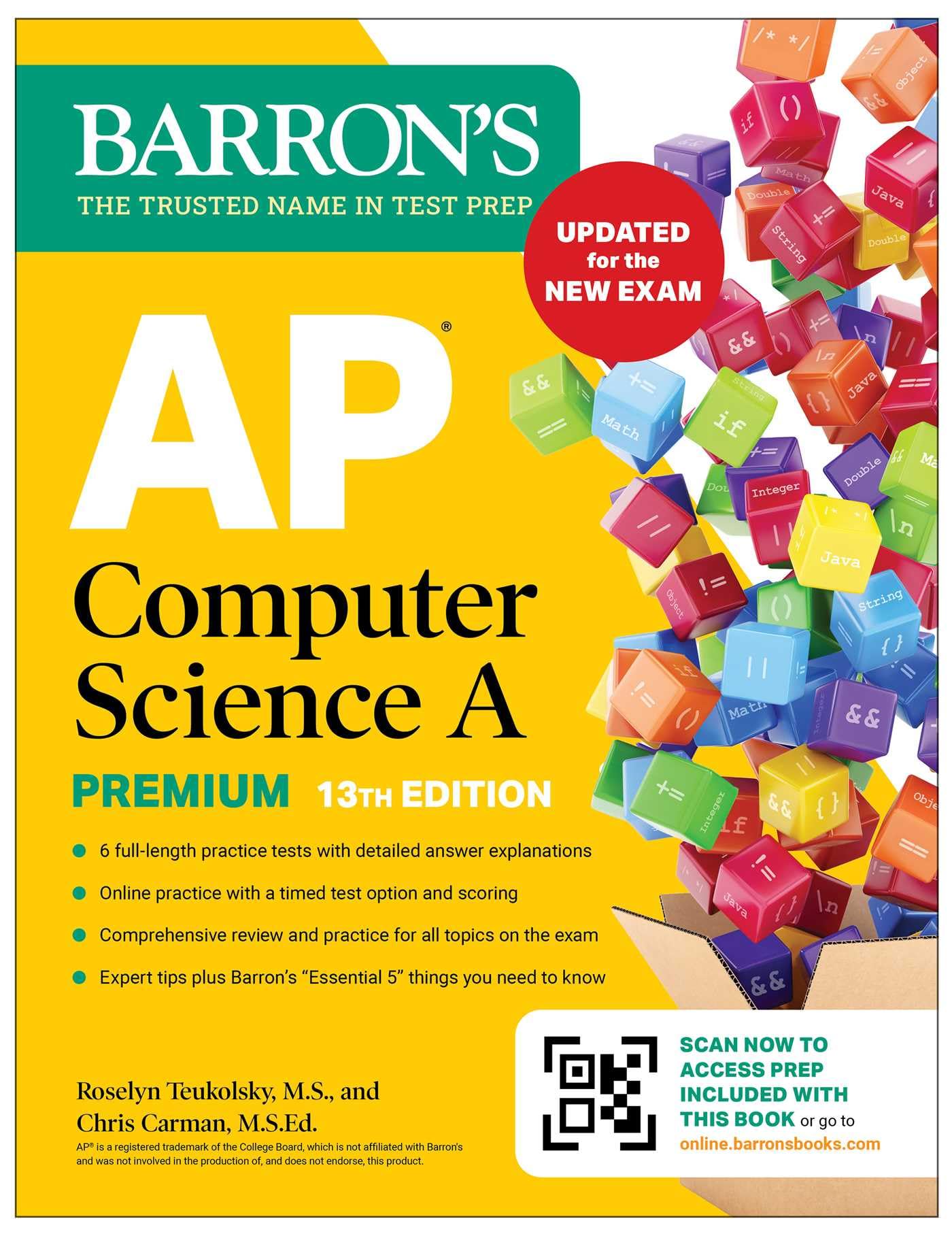 Ap Computer Science A Premium, 13Th Edition: Prep Book With 6 Practice Tests + Comprehensive Review + Online Practice (2026) (Ba
