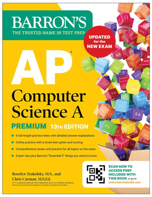Ap Computer Science A Premium, 13Th Edition: Prep Book With 6 Practice Tests + Comprehensive Review + Online Practice (2026) (Ba