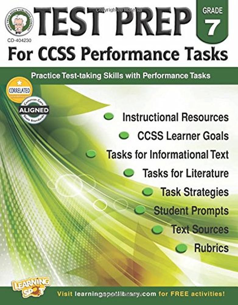 Mark Twain  Test Prep for CCSS Performance Tasks, Grade 7,Used
