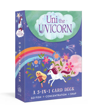 Uni the Unicorn: A 3in1 Card Deck: Card Games Include Go Fish, Concentration, and Snap