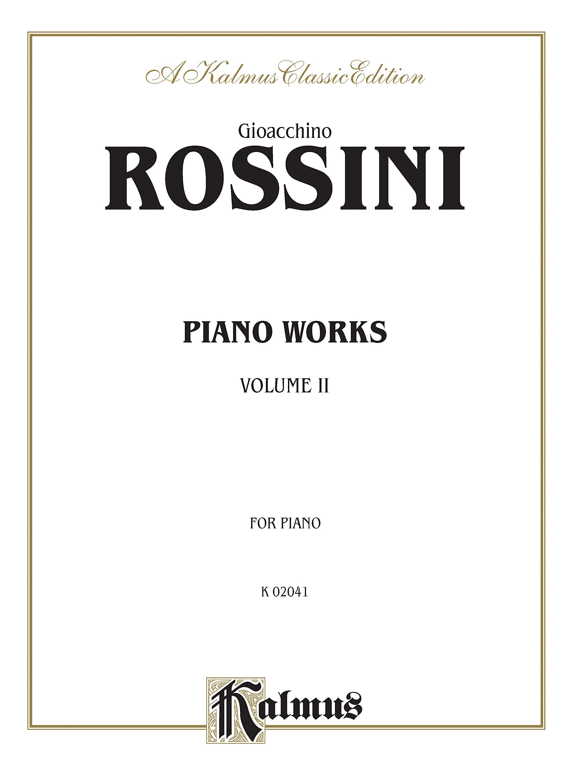 Piano Works, Vol 2 (Kalmus Edition, Vol 2),Used