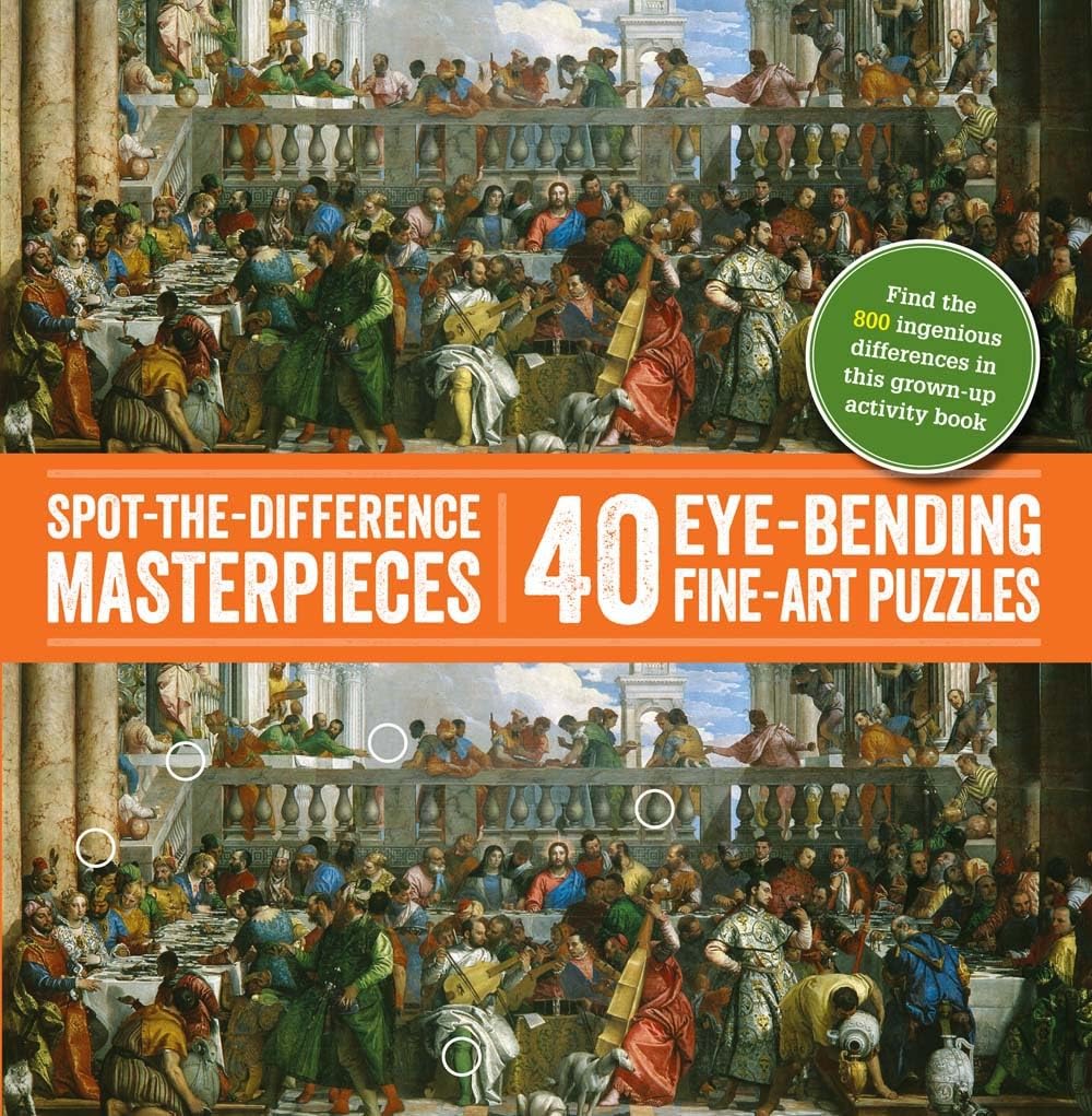 SpottheDifference Masterpieces: 40 EyeBending FineArt Puzzles,Used