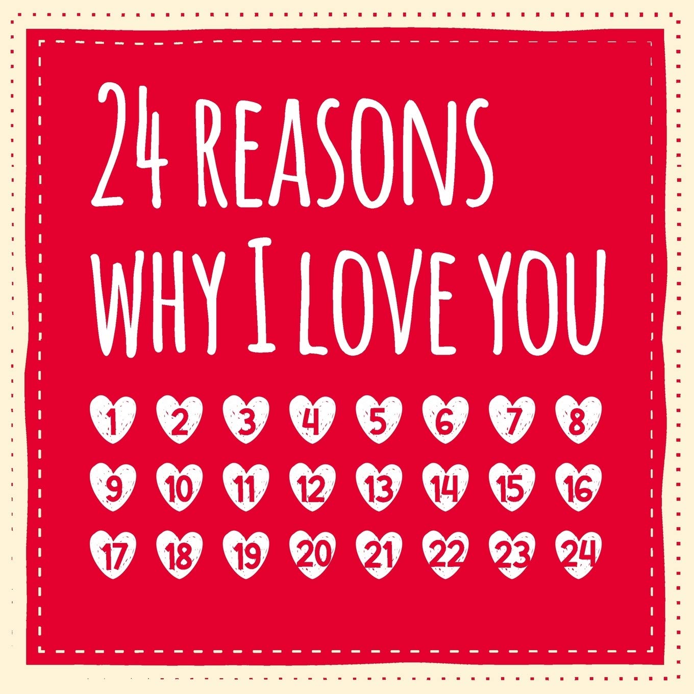 24 reasons why I love you: Advent calendar book to fill out  gift for couples, boyfriend, girlfriend, husband, wife,Used