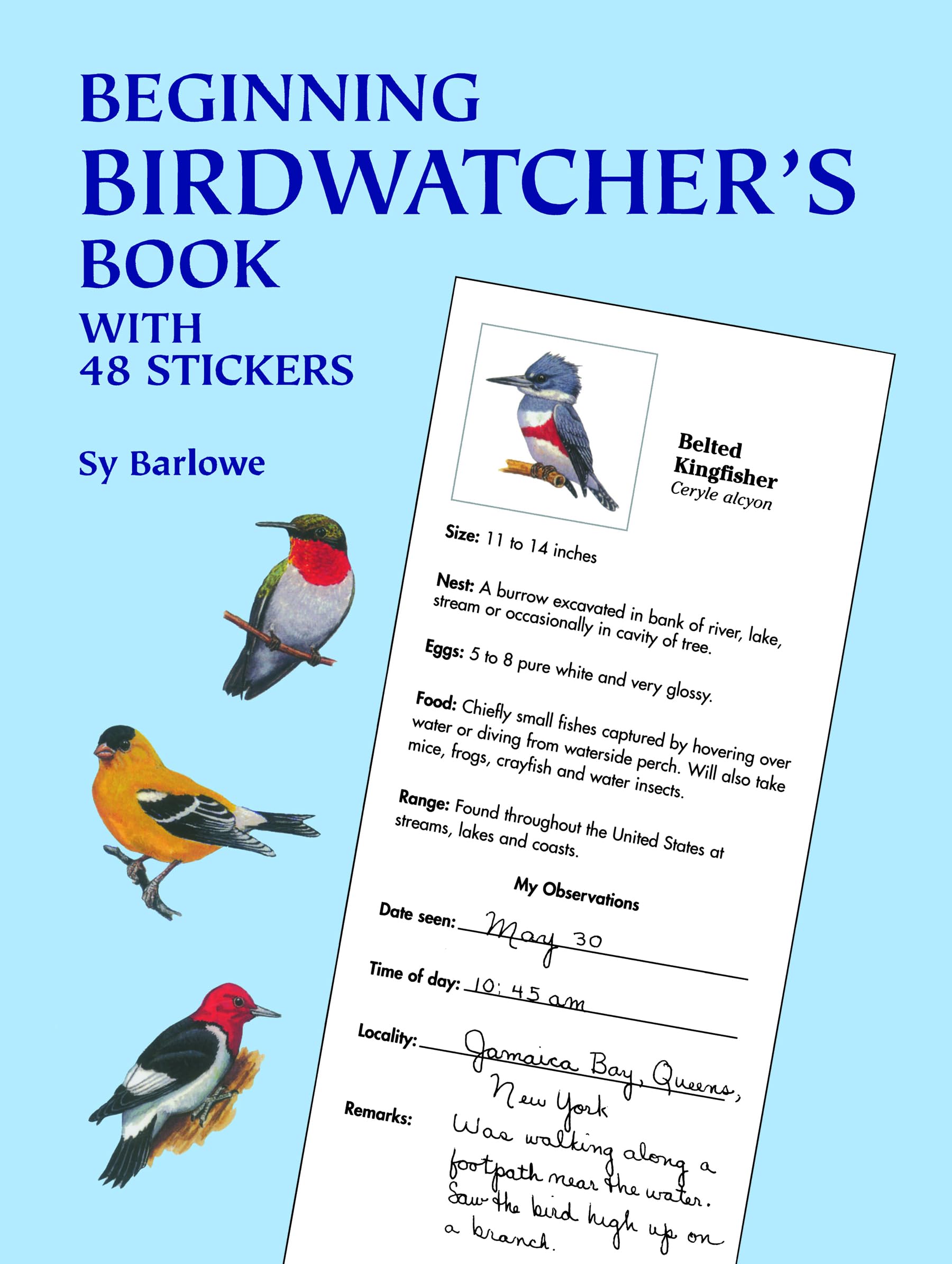 Beginning Birdwatcher's Book: With 48 Stickers (Dover Children's Activity Books),Used
