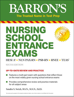 Nursing School Entrance Exams: HESI A2 / NLN PAXRN / PSBRN / RNEE / TEAS (Barron's Test Prep),Used