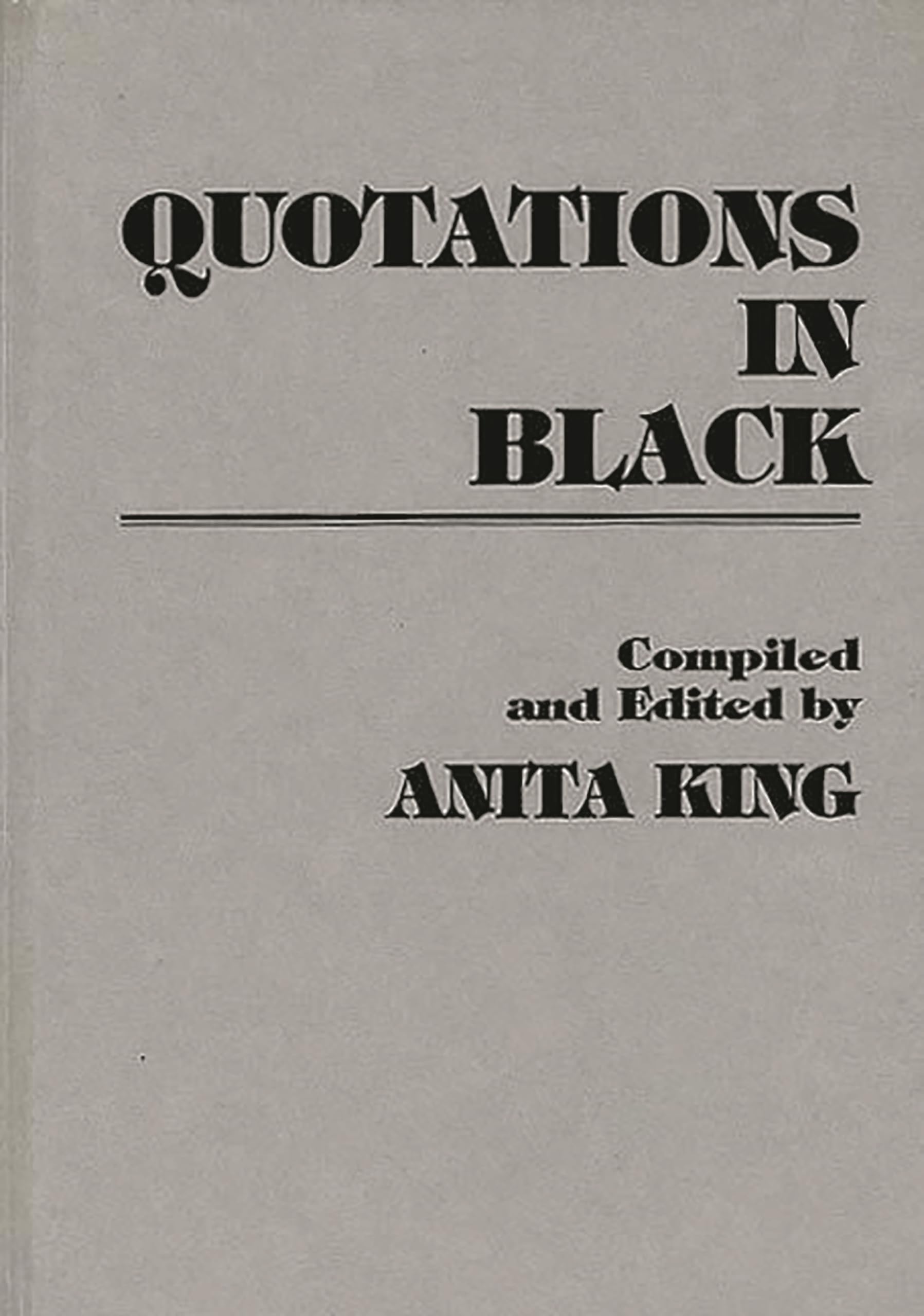 Quotations in Black,Used