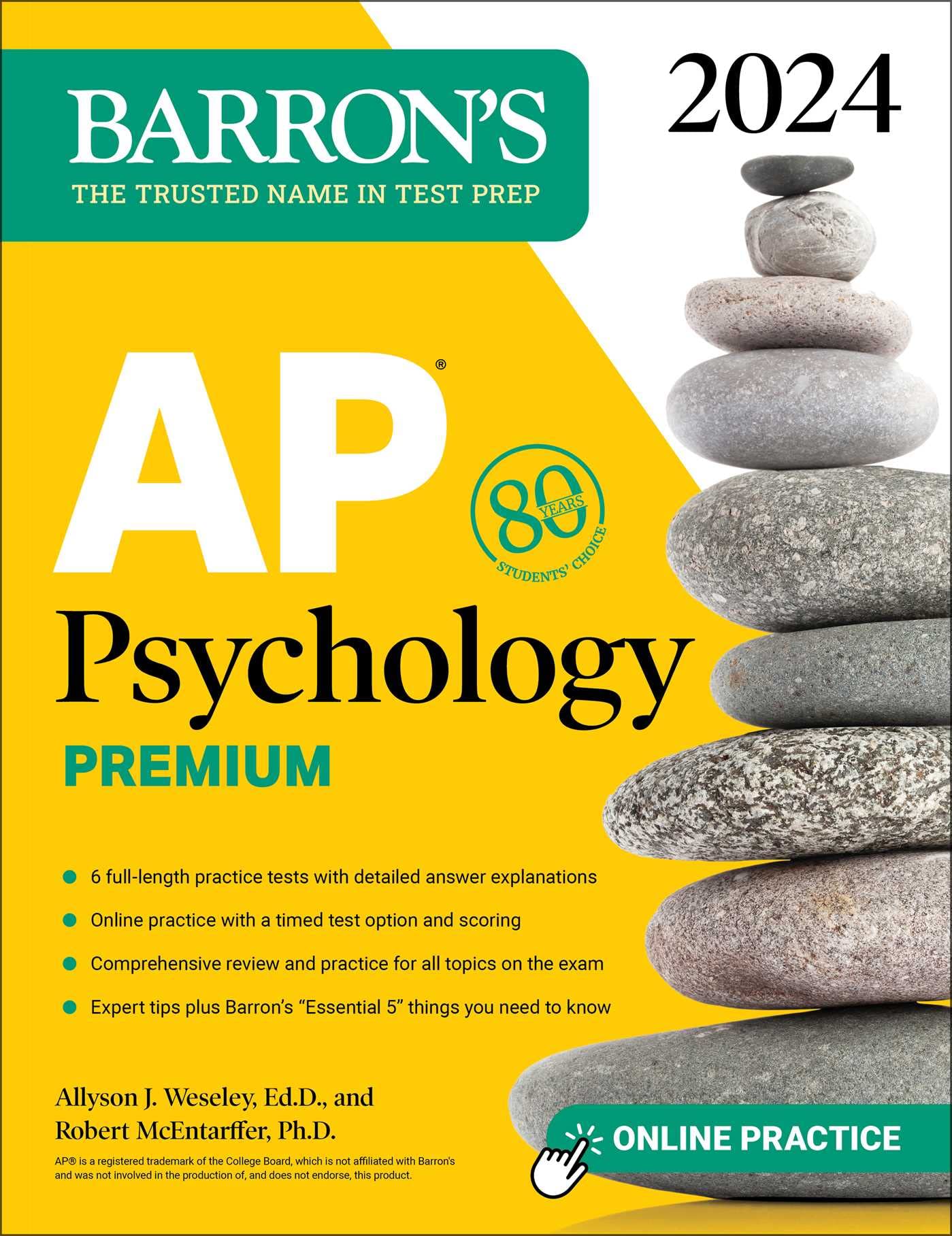 AP Psychology Premium, 2024: Comprehensive Review With 6 Practice Tests + an Online Timed Test Option (Barron's AP Prep),New