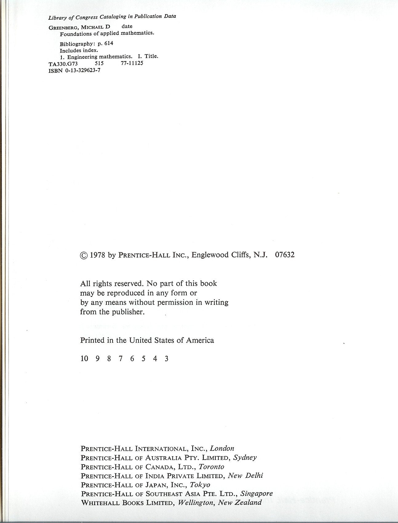 Foundations of Applied Mathematics,Used