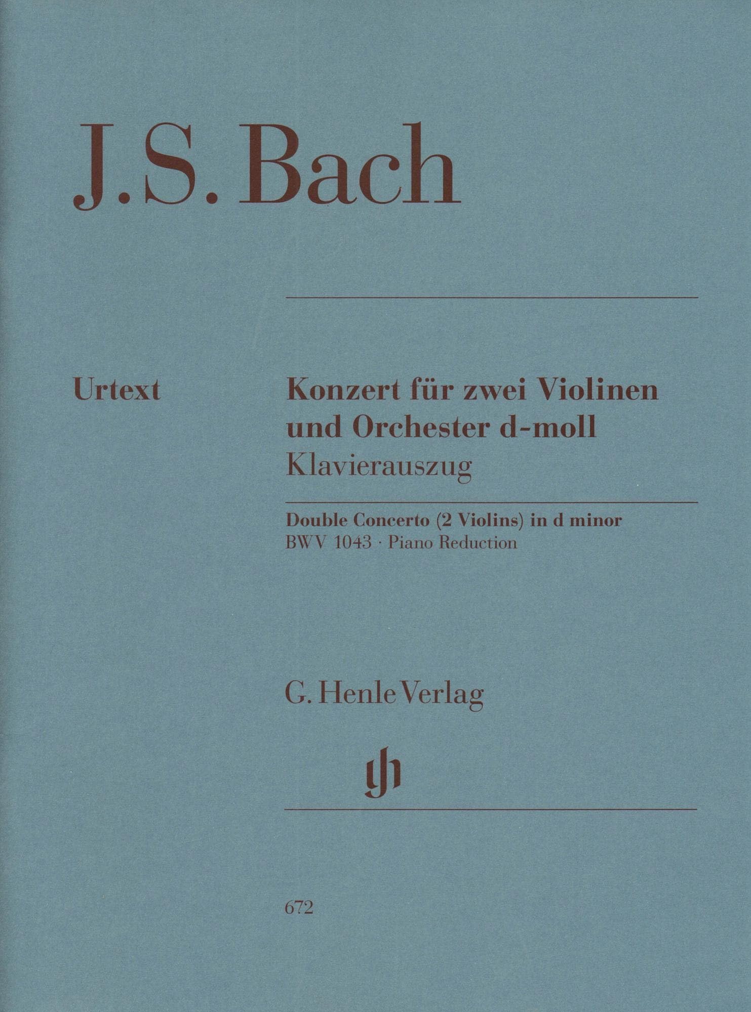 Concerto for 2 Violins and Orchestra in D Minor BWV 1043 (Multilingual Edition)