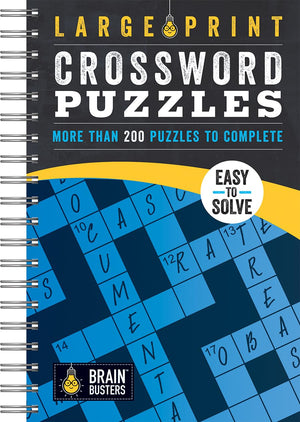 Large Print Crossword Puzzles: Over 200 Puzzles to Complete with Solutions  Include Spiral Bound / Lay Flat Design and Large to,Used
