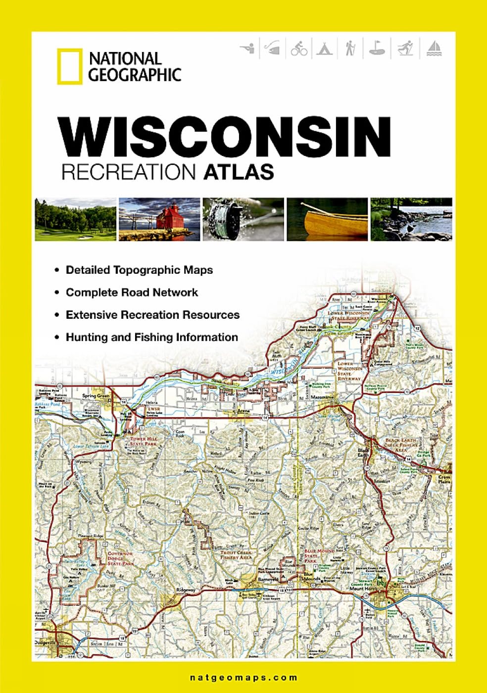 Wisconsin Recreation Atlas (National Geographic Recreation Atlas),Used