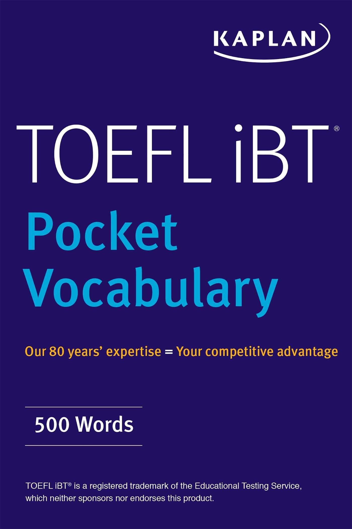 TOEFL Pocket Vocabulary: 600 Words + 420 Idioms + Practice Questions (Kaplan Test Prep),Used